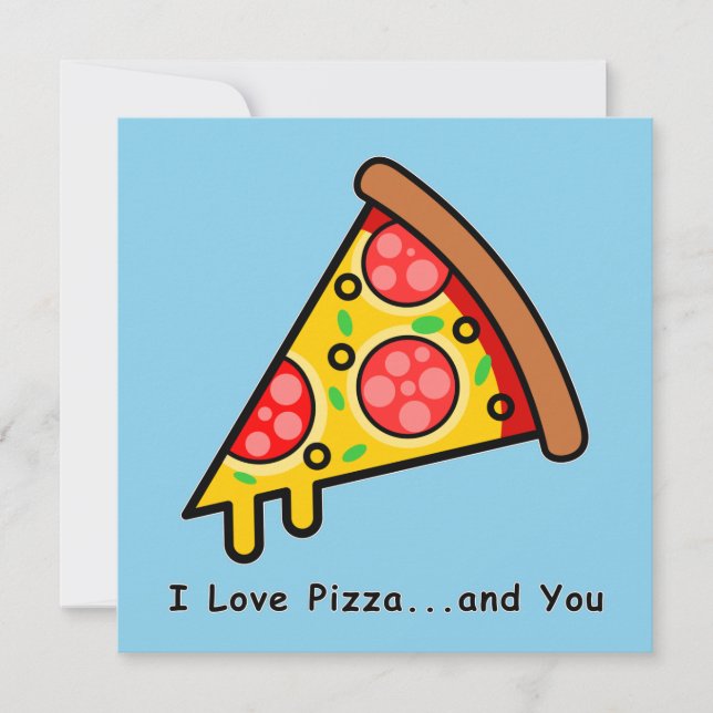 Carte J'Aime La Pizza...et vous amusez Palentine's Day C (Devant)