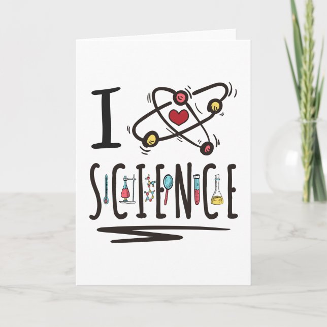 Carte J'aime la science (Devant)