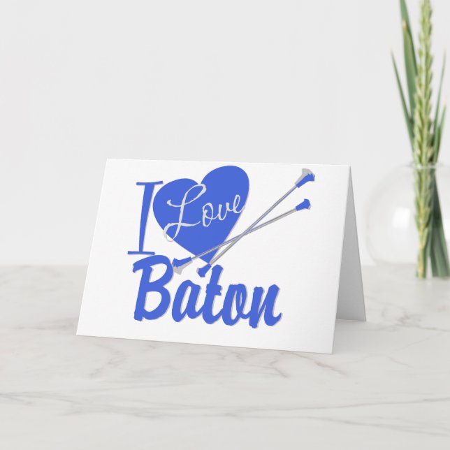 Carte J'aime le bâton (Devant)