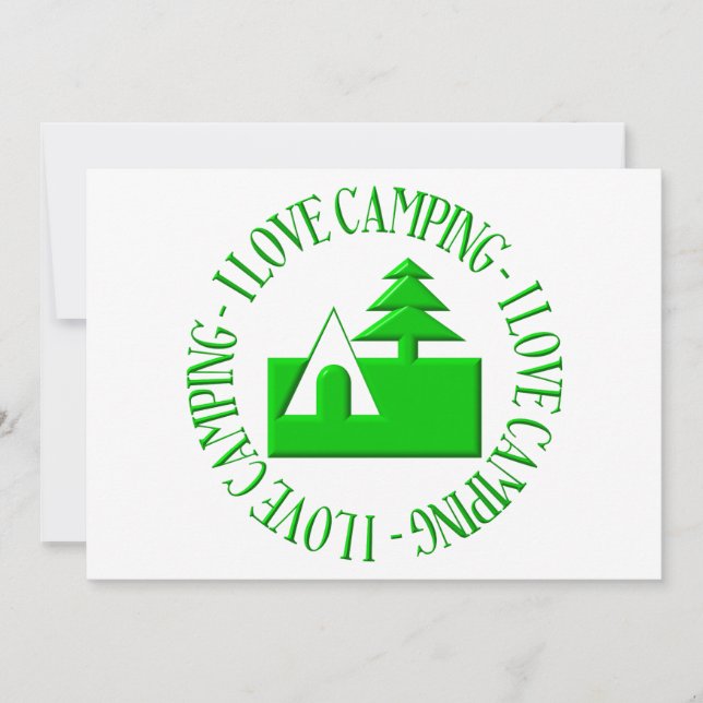 Carte J'aime le camping (Devant)
