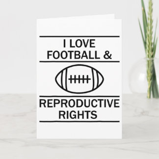 Carte J'aime le football et les droits reproductifs
