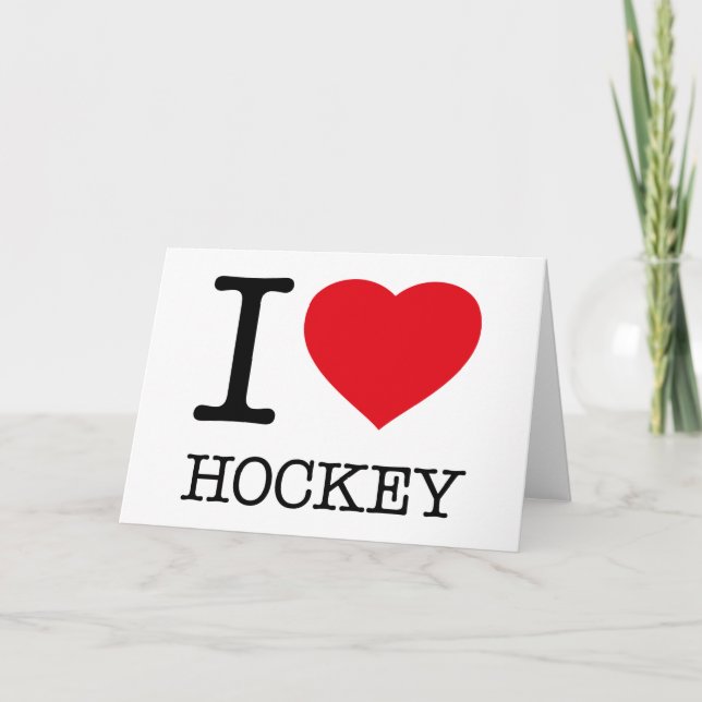CARTE J'AIME LE HOCKEY (Devant)