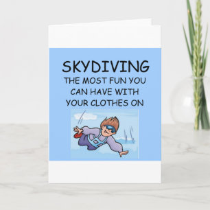Carte j'aime le parachutisme