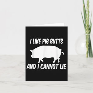 Carte J'Aime Les Boutons De Cochon Barbecue Bbq
