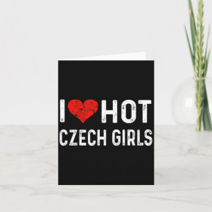 Carte J'aime les filles tchèques chaudes République tchè