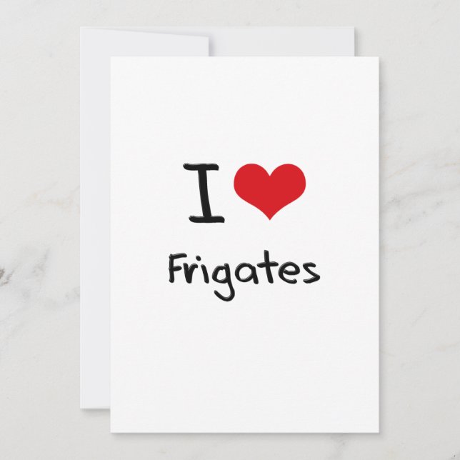 Carte J'aime les frégates (Devant)