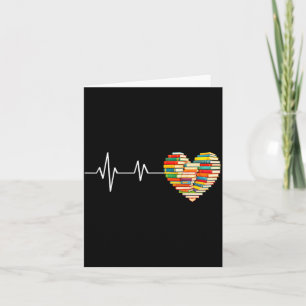 Carte J'aime les livres Battement de cœur Livres Coup de