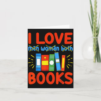 Carte J'aime les livres drôle aroace lecteur cadeau d'am