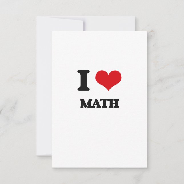 Carte J'aime les maths (Devant)