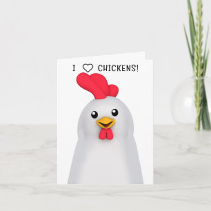 Carte J'Aime Les Poulets !