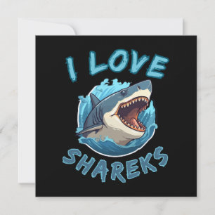Carte J'aime les requins Fisher