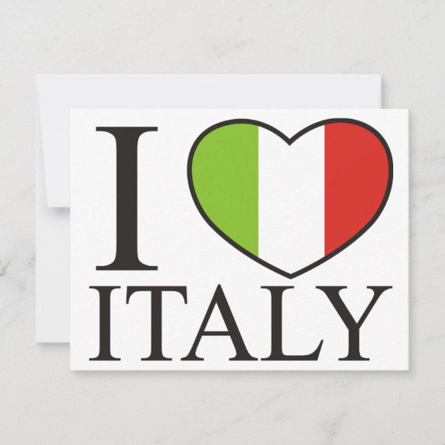 Carte J'aime l'Italie (Devant)