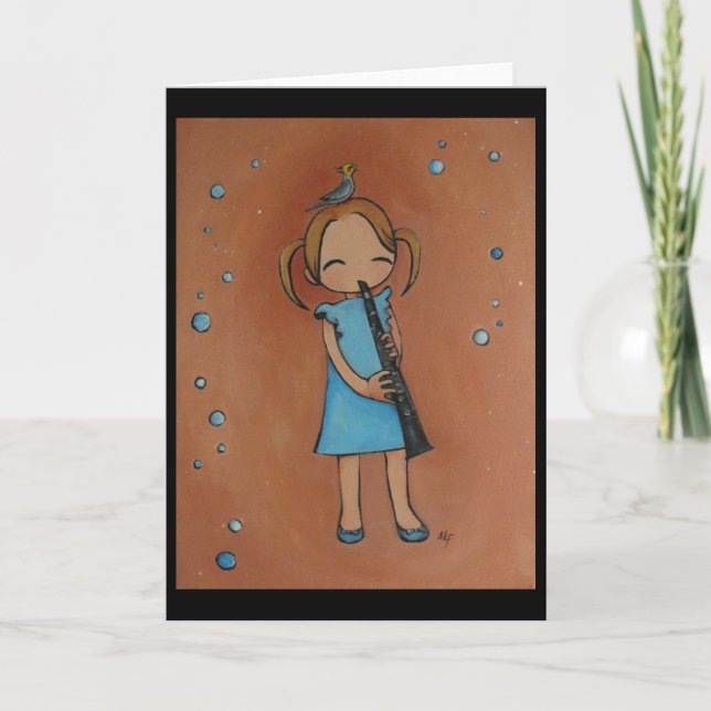 Carte J'aime ma clarinette (Devant)