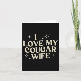Carte J'aime ma femme cougar Je aime ma femme cougar