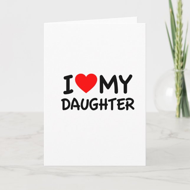 Carte J'aime ma fille (Devant)