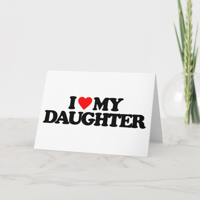 CARTE J'AIME MA FILLE (Devant)