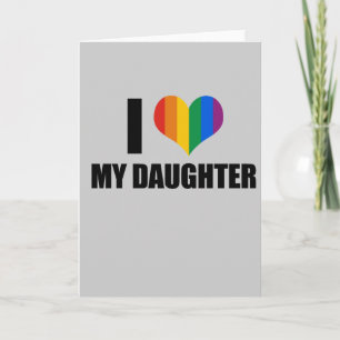 Carte J'aime ma fille gay