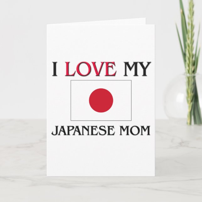 Carte J'aime ma maman japonaise (Devant)