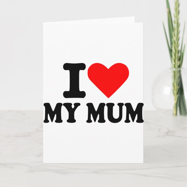 Carte J'aime ma mère (Devant)