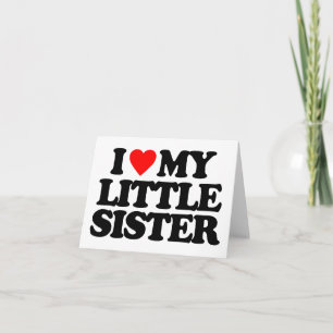 CARTE J'AIME MA PETITE SOEUR