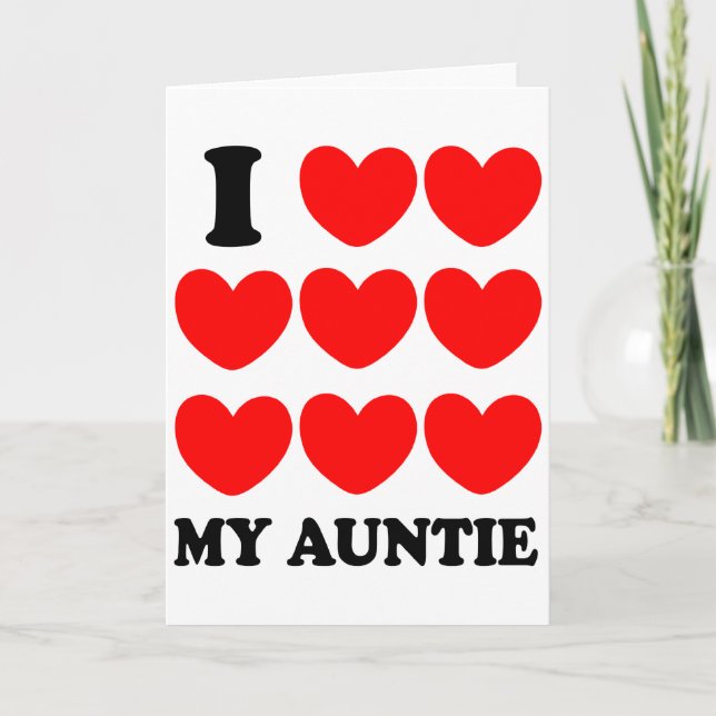 Carte J'Aime Ma Tante (Devant)