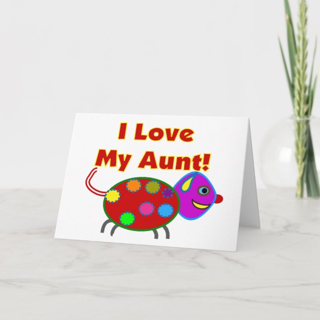 Carte J'Aime Ma Tante (Devant)
