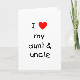 Carte J'Aime Ma Tante Et Mon Oncle