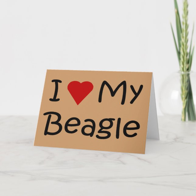 Carte J'aime mes cadeaux et habillement d'amoureux des (Devant)