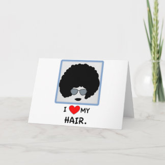 Carte J'aime mes cheveux - Afro