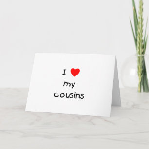 Carte J'Aime Mes Cousins