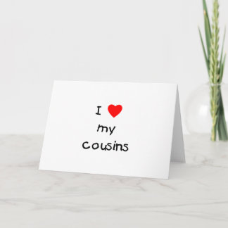 Carte J'Aime Mes Cousins