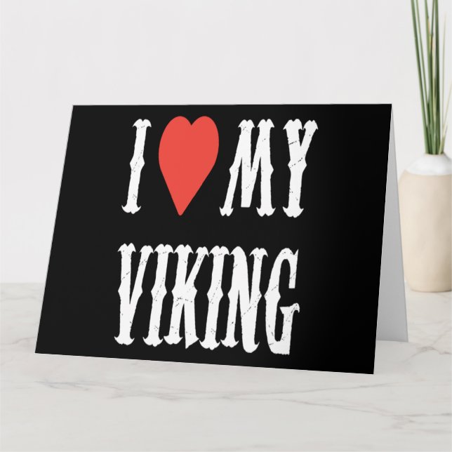 Carte J'aime mes vêtements Viking Cadeau de la Saint-Val (Devant)