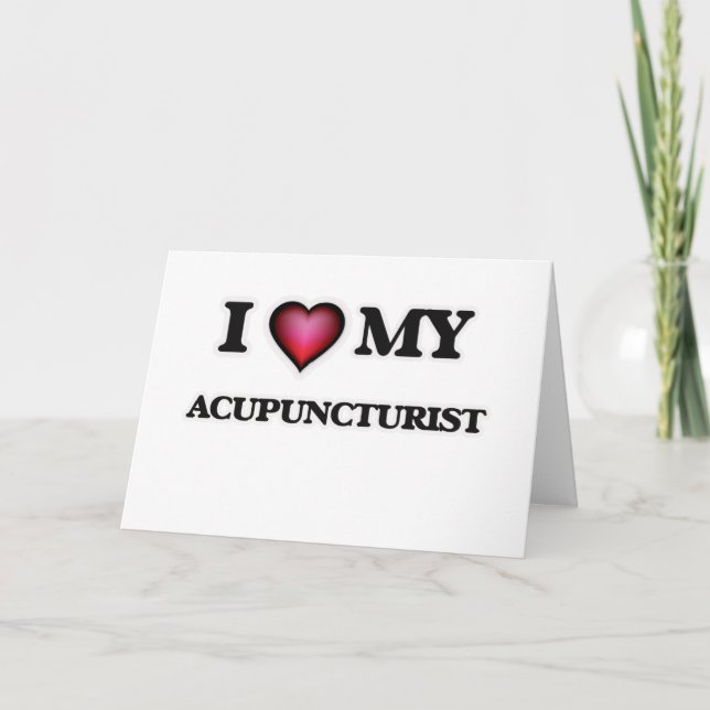 Carte J'aime mon acupuncteur (Devant)