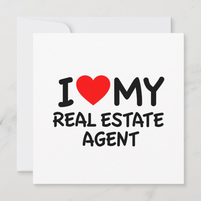 Carte J'aime mon agent immobilier (Devant)
