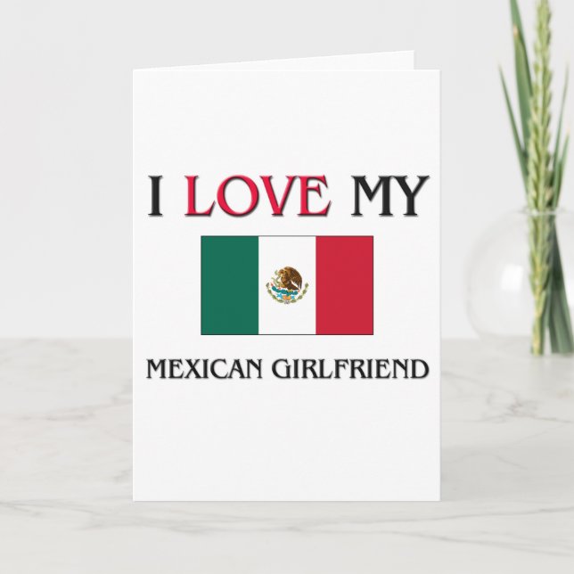 Carte J'aime mon amie mexicaine (Devant)