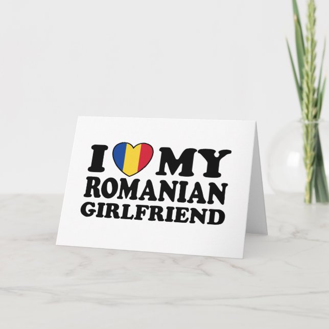 Carte J'aime mon amie roumaine (Devant)