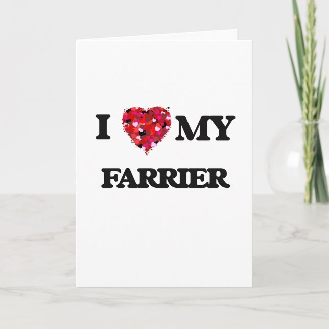 Carte J'aime mon Farrier (Devant)