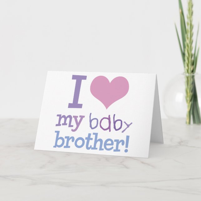 Carte J'Aime Mon Frère Bébé (Devant)
