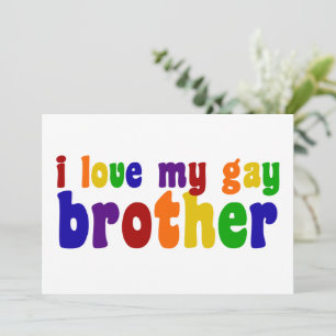Carte J'Aime Mon Frère Gay