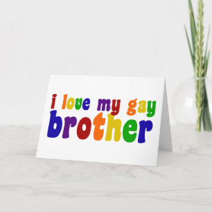 Carte J'Aime Mon Frère Gay