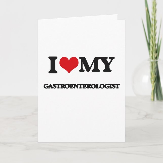 Carte J'aime mon gastroentérologue (Devant)