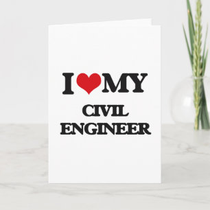 Carte J'aime mon ingénieur civil