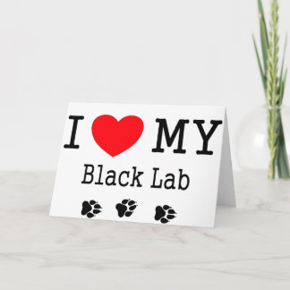 Carte J'aime mon laboratoire noir