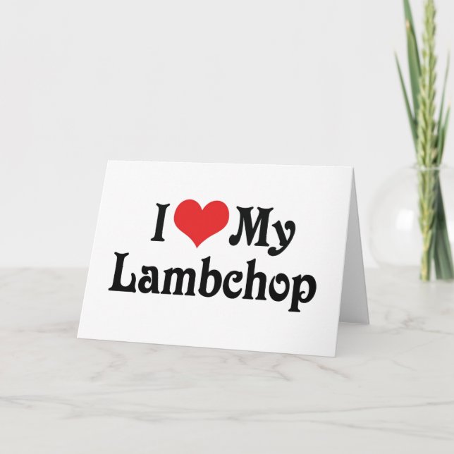 Carte J'aime mon Lambchop (Devant)