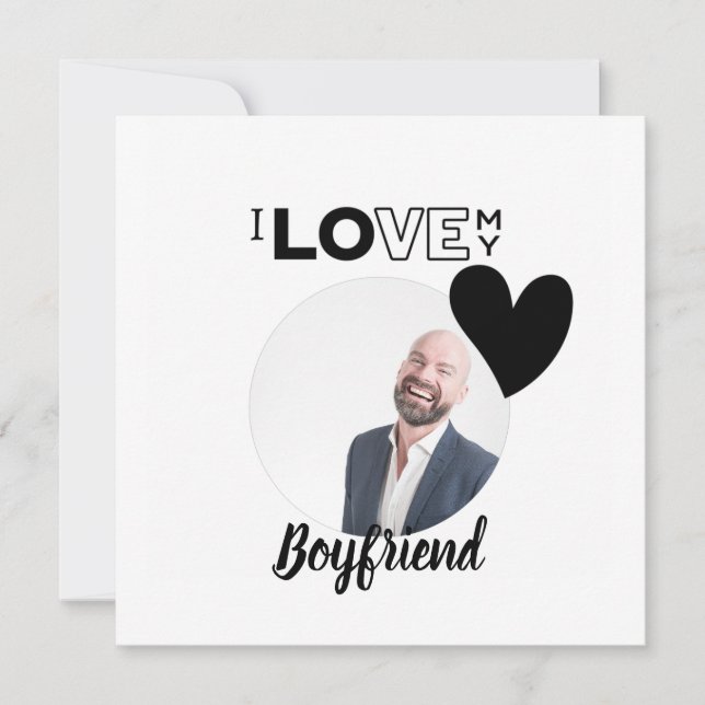Carte J'aime mon mari garçon ami papa grand-père frère (Devant)