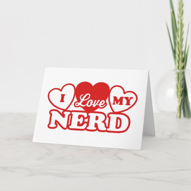 Carte J'aime mon Nerd (Devant)