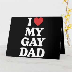 Carte J'aime mon père gay je cœur mon père gay