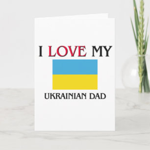 Carte J'aime mon père ukrainien
