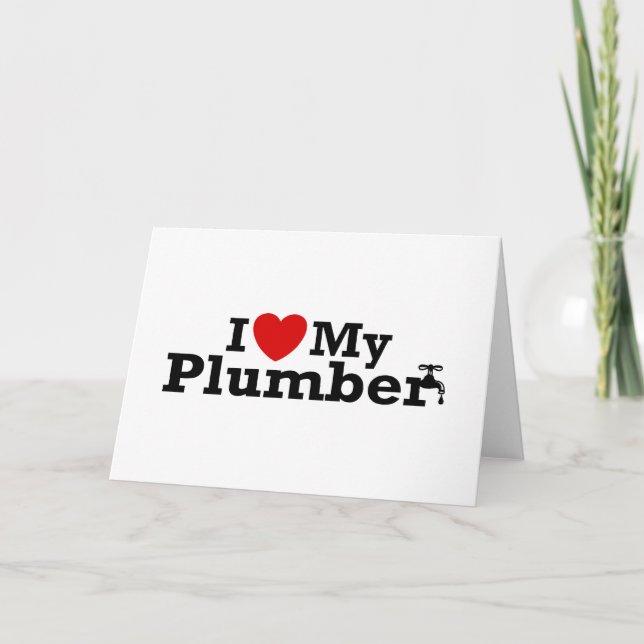 Carte J'Aime Mon Plumber (Devant)