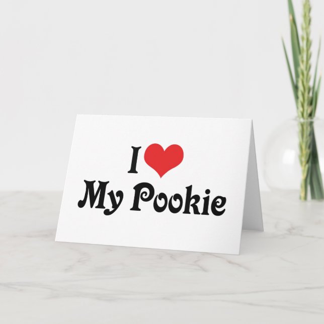 Carte J'Aime Mon Pookie (Devant)
